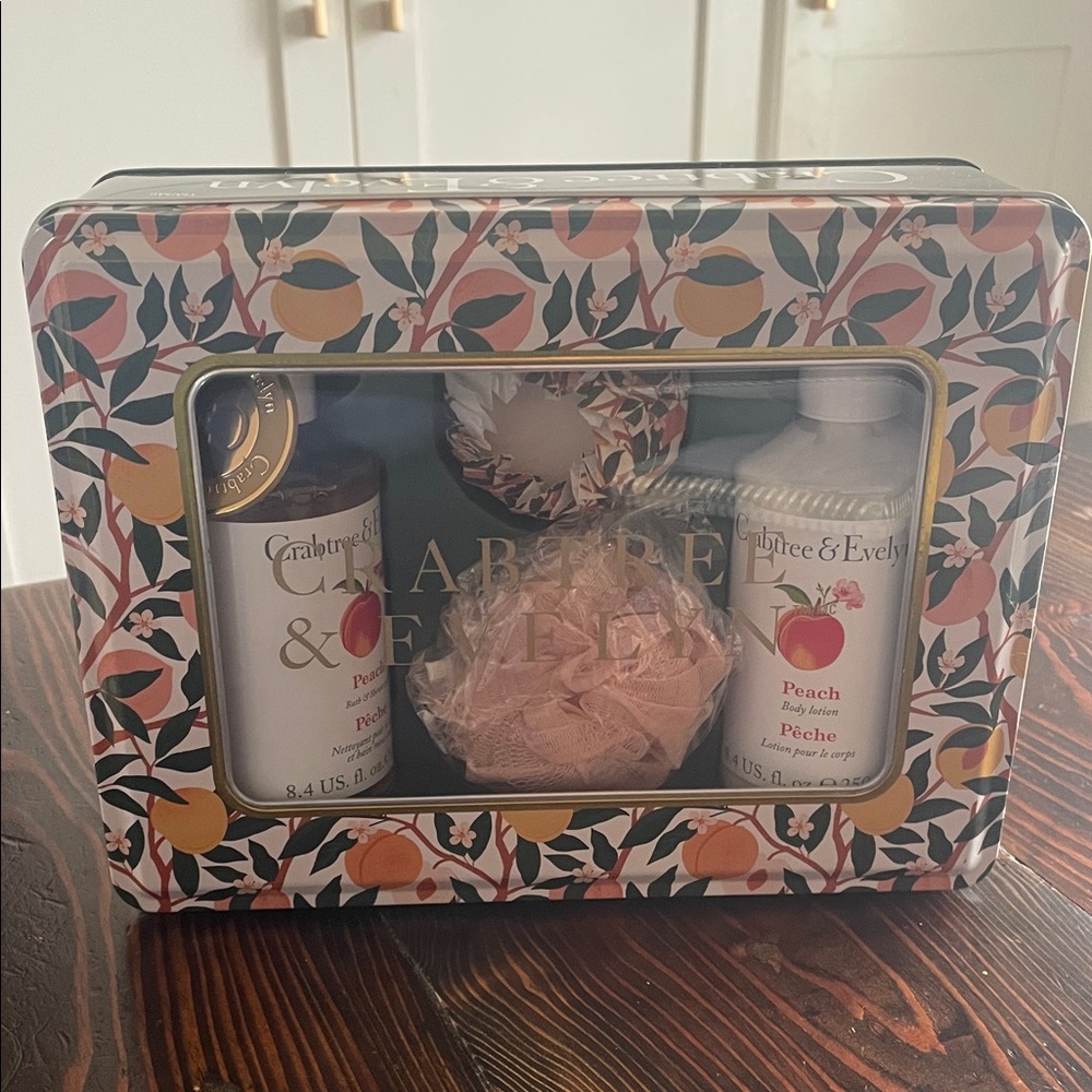 Crabtree & Evelyn Peach Body Wash Set NEW